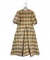 CONVERSE TOKYO（コンバーストウキョウ）の古着「ブロックチェックワンピース」｜ベージュ