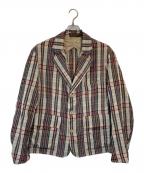 RRLダブルアールエル）の古着「アンコンストラクテッド マドラスジャケット」｜ベージュ