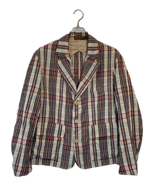 RRL（ダブルアールエル）RRL (ダブルアールエル) アンコンストラクテッド マドラスジャケット ベージュ サイズ:SIZE Lの古着・服飾アイテム