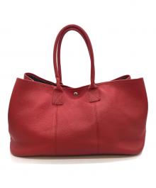 WILDSWANS（ワイルドスワンズ）の古着「レザートートバッグ」｜レッド