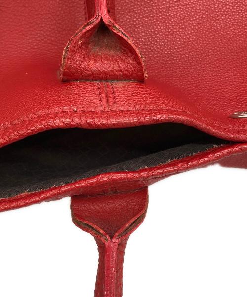 WILDSWANS（ワイルドスワンズ）WILDSWANS (ワイルドスワンズ) レザートートバッグ レッドの古着・服飾アイテム