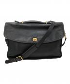 COACHコーチ）の古着「レザー2WAYバッグ」｜ブラック