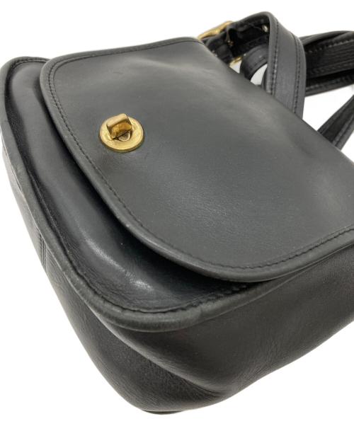COACH（コーチ）COACH (コーチ) レザーショルダーバッグ ブラックの古着・服飾アイテム