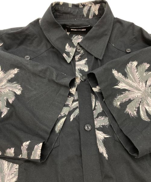 WIND AND SEA（ウィンダンシー）WIND AND SEA (ウィンダンシー) PALM TREE S/S CUBA SHIRT ブラック サイズ:SIZE Mの古着・服飾アイテム