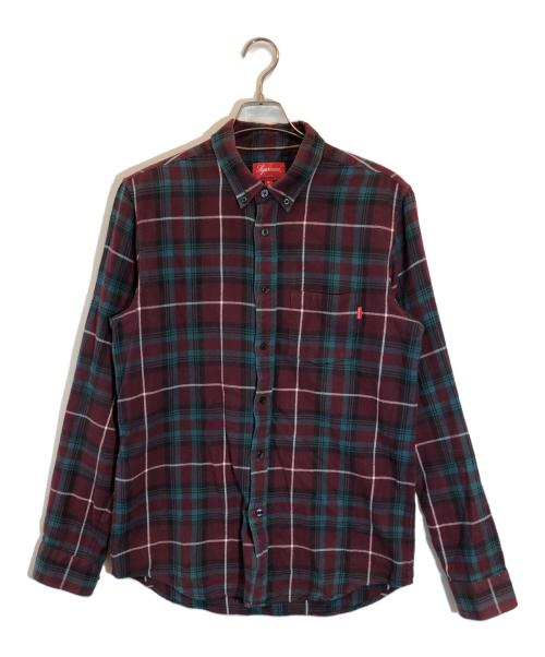 SUPREME（シュプリーム）Supreme (シュプリーム) TARTAN PLAID FLANNEL SHIRT レッド サイズ:SIZE Mの古着・服飾アイテム