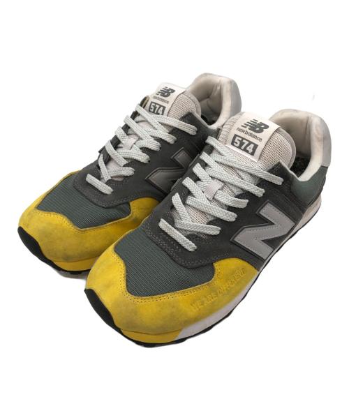 NEW BALANCE（ニューバランス）NEW BALANCE (ニューバランス) the apartment (ジ アパートメント) 574 Mustard Dip グレー×イエロー サイズ:SIZE 29cmの古着・服飾アイテム