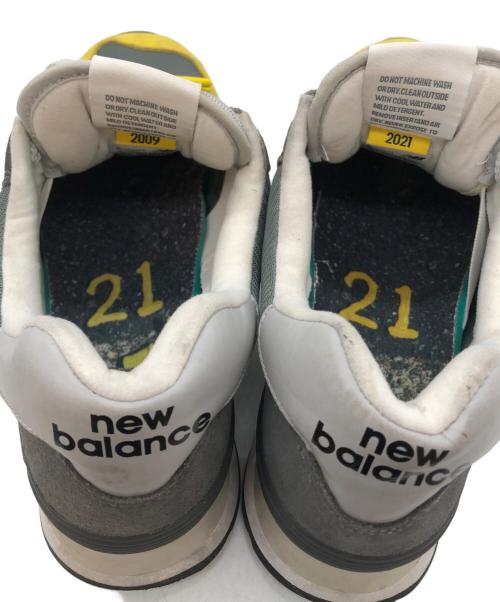 NEW BALANCE（ニューバランス）NEW BALANCE (ニューバランス) the apartment (ジ アパートメント) 574 Mustard Dip グレー×イエロー サイズ:SIZE 29cmの古着・服飾アイテム