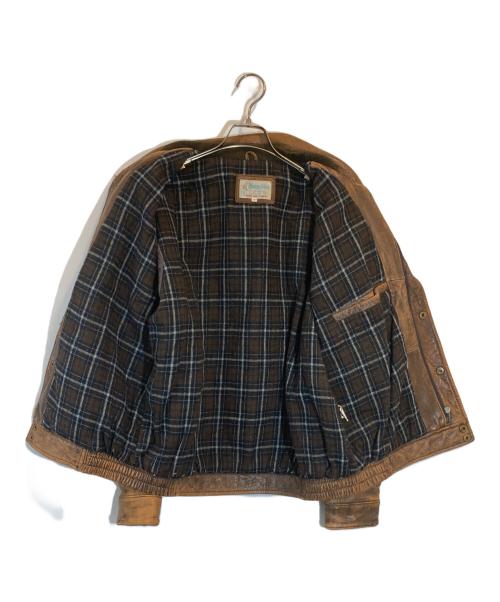 HOUSTON（ヒューストン）HOUSTON (ヒューストン) ラムレザージャケット ブラウン サイズ:SIZE 38の古着・服飾アイテム