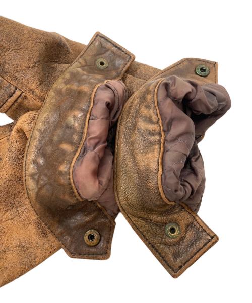 HOUSTON（ヒューストン）HOUSTON (ヒューストン) ラムレザージャケット ブラウン サイズ:SIZE 38の古着・服飾アイテム