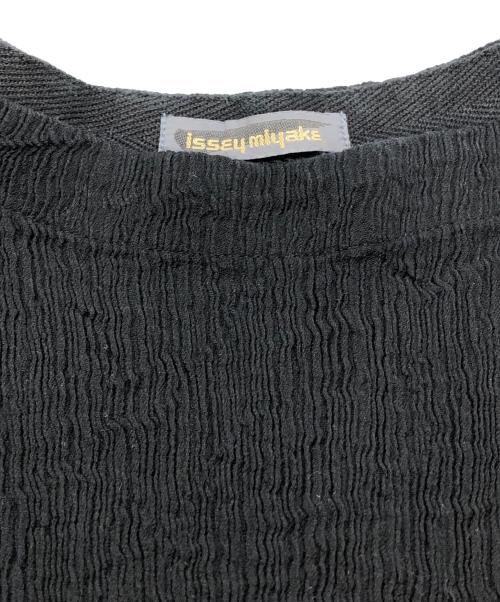 ISSEY MIYAKE（イッセイミヤケ）ISSEY MIYAKE (イッセイミヤケ) シワ加工ノースリーブワンピース ブラック サイズ:SIZE Mの古着・服飾アイテム