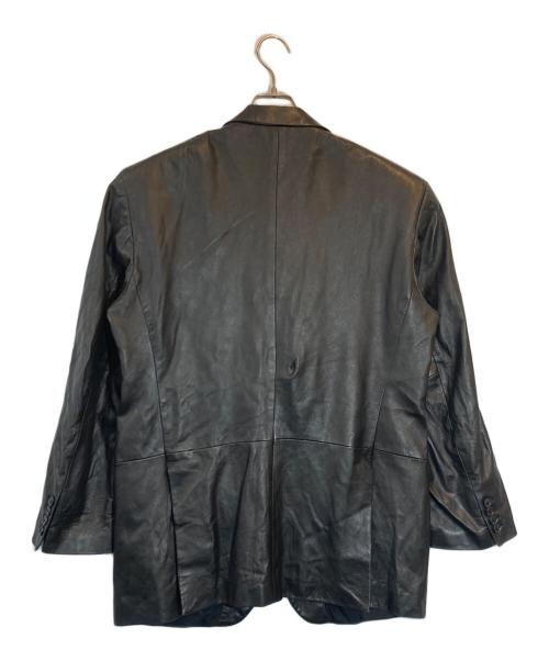 HUGO BOSS（ヒューゴ ボス）HUGO BOSS (ヒューゴ ボス) ラムレザージャケット ブラック サイズ:SIZE 52の古着・服飾アイテム