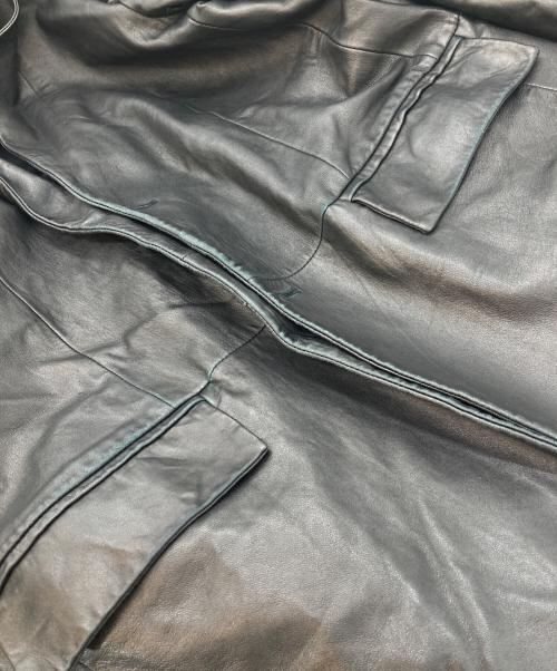 HUGO BOSS（ヒューゴ ボス）HUGO BOSS (ヒューゴ ボス) ラムレザージャケット ブラック サイズ:SIZE 52の古着・服飾アイテム