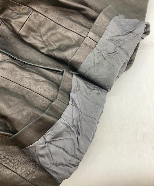 HUGO BOSS（ヒューゴ ボス）HUGO BOSS (ヒューゴ ボス) ラムレザージャケット ブラック サイズ:SIZE 52の古着・服飾アイテム