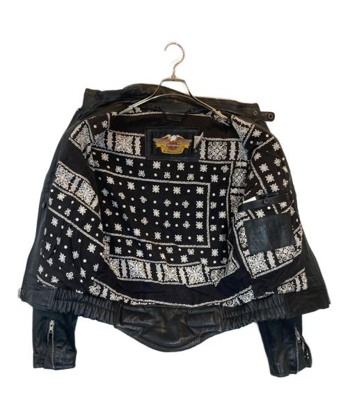 HARLEY-DAVIDSON（ハーレーダビッドソン）HARLEY-DAVIDSON (ハーレーダビッドソン) レザージャケット ブラック サイズ:SIZE Sの古着・服飾アイテム