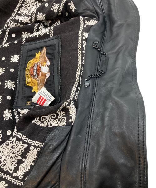 HARLEY-DAVIDSON（ハーレーダビッドソン）HARLEY-DAVIDSON (ハーレーダビッドソン) レザージャケット ブラック サイズ:SIZE Sの古着・服飾アイテム