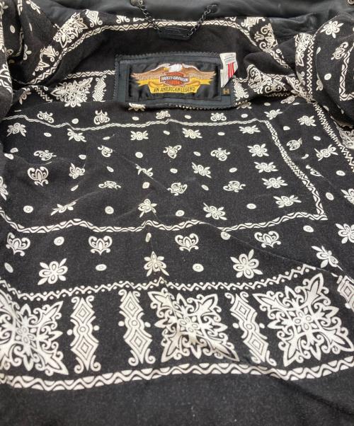 HARLEY-DAVIDSON（ハーレーダビッドソン）HARLEY-DAVIDSON (ハーレーダビッドソン) レザージャケット ブラック サイズ:SIZE Sの古着・服飾アイテム