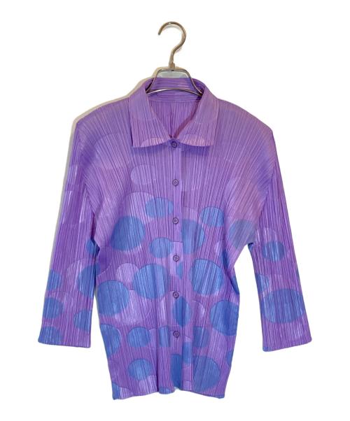 PLEATS PLEASE（プリーツプリーズ）PLEATS PLEASE (プリーツプリーズ) プリーツシャツ パープル サイズ:SIZE 4の古着・服飾アイテム