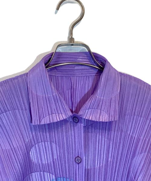 PLEATS PLEASE（プリーツプリーズ）PLEATS PLEASE (プリーツプリーズ) プリーツシャツ パープル サイズ:SIZE 4の古着・服飾アイテム