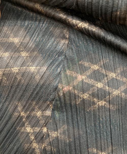 PLEATS PLEASE（プリーツプリーズ）PLEATS PLEASE (プリーツプリーズ) バイアスチェックプリーツノースリーブワンピース ブラウン サイズ:SIZE 2の古着・服飾アイテム