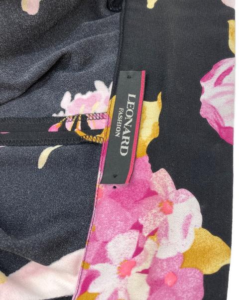 LEONARD（レオナール）LEONARD (レオナール) 花柄テーラードジャケット ブラック×ピンク サイズ:SIZE 42の古着・服飾アイテム