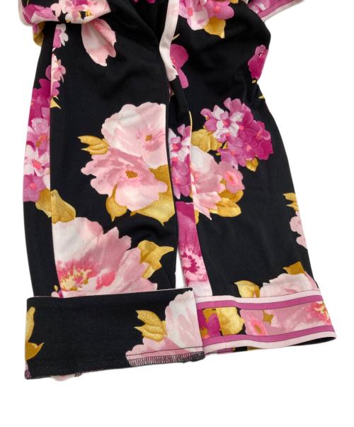 LEONARD（レオナール）LEONARD (レオナール) 花柄テーラードジャケット ブラック×ピンク サイズ:SIZE 42の古着・服飾アイテム