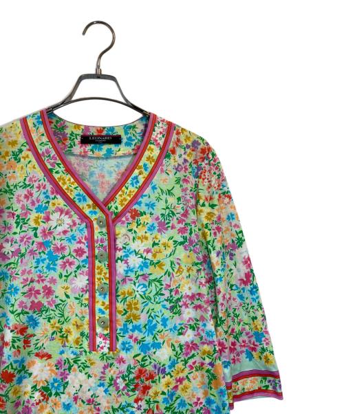 LEONARD（レオナール）LEONARD (レオナール) フラワープリントワンピース グリーン サイズ:SIZE Lの古着・服飾アイテム