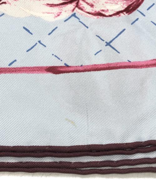 CHANEL（シャネル）CHANEL (シャネル) ココマークシルクスカーフ ブルー×パープルの古着・服飾アイテム