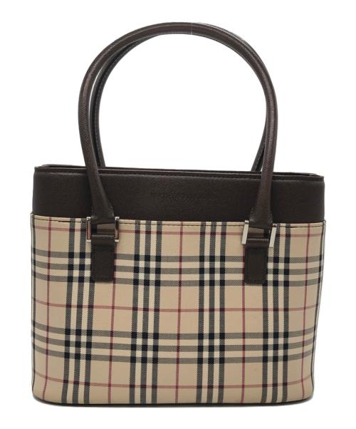 BURBERRY（バーバリー）BURBERRY (バーバリー) ハンドバッグ ブラウンの古着・服飾アイテム