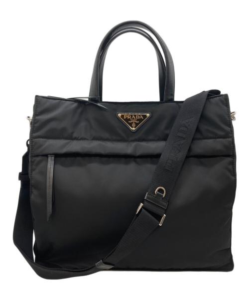 PRADA（プラダ）PRADA (プラダ) Re Nylon 2WAY ショルダーバッグ ブラックの古着・服飾アイテム
