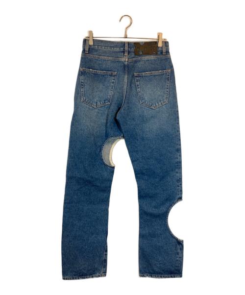 OFFWHITE（オフホワイト）OFFWHITE (オフホワイト) CUTOUT JEANS インディゴ サイズ:25の古着・服飾アイテム