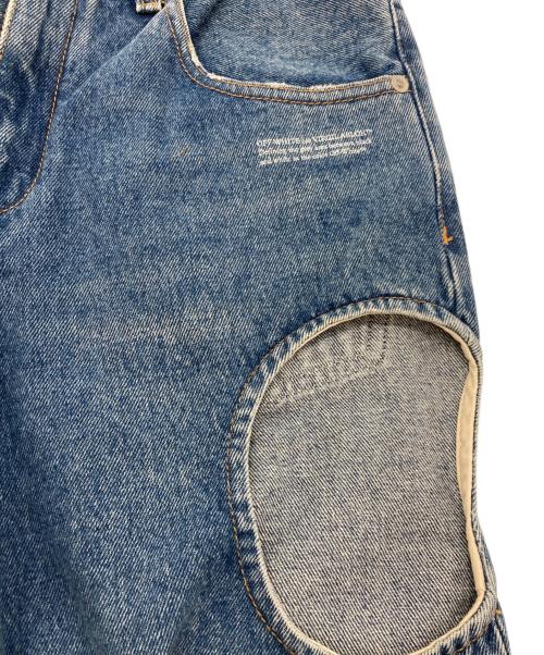 OFFWHITE（オフホワイト）OFFWHITE (オフホワイト) CUTOUT JEANS インディゴ サイズ:25の古着・服飾アイテム