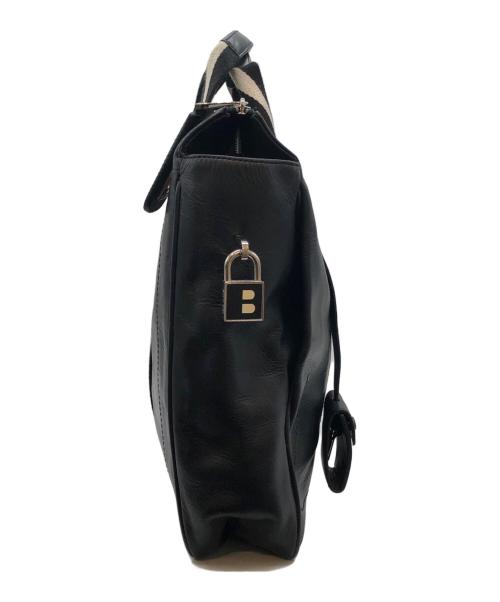 BALLY（バリー）BALLY (バリー) レザーストライプビジネスバッグ ブラック サイズ:下記参照の古着・服飾アイテム