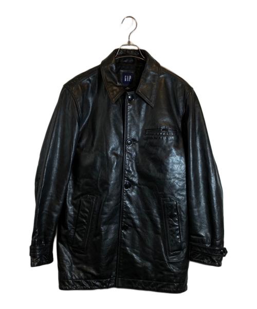 GAP（ギャップ）GAP (ギャップ) レザーカーコート ブラック サイズ:SIZE Sの古着・服飾アイテム