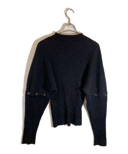 JOSE MOON（ジョゼムーン）JOSE MOON (ジョゼムーン) 2WAY SLIT KNIT PULLOVER ブラック サイズ:SIZE FREEの古着・服飾アイテム