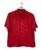 POLO RALPH LAURENポロ・ラルフローレン）の古着「シルクリネンオープンカラーシャツ」｜レッド