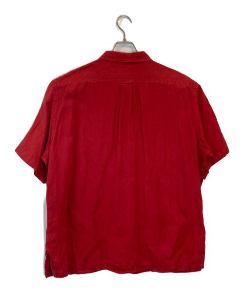 POLO RALPH LAUREN（ポロ・ラルフローレン）POLO RALPH LAUREN (ポロ・ラルフローレン) シルクリネンオープンカラーシャツ レッド サイズ:SIZE XLの古着・服飾アイテム