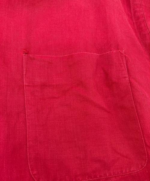 POLO RALPH LAUREN（ポロ・ラルフローレン）POLO RALPH LAUREN (ポロ・ラルフローレン) シルクリネンオープンカラーシャツ レッド サイズ:SIZE XLの古着・服飾アイテム