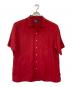 POLO RALPH LAUREN（ポロ・ラルフローレン）の古着「シルクリネンオープンカラーシャツ」｜レッド