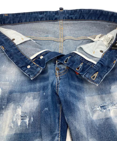 DSQUARED2（ディースクエアード）DSQUARED2 (ディースクエアード) LIGHT CLOUDY WASH SUPER TWINKY JEANS インディゴ サイズ:48の古着・服飾アイテム