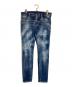 DSQUARED2（ディースクエアード）の古着「LIGHT CLOUDY WASH SUPER TWINKY JEANS」｜インディゴ
