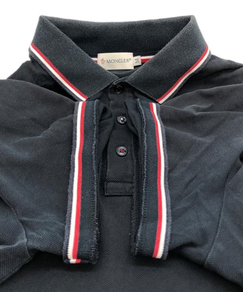MONCLER（モンクレール）MONCLER (モンクレール) ポロシャツ ブラック サイズ:Mの古着・服飾アイテム