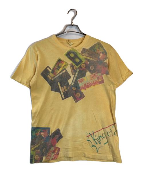 USED（ユーズド）USED (ユーズド) レコードTシャツ イエロー サイズ:Mの古着・服飾アイテム