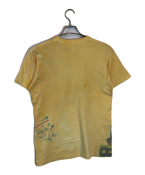 USED（ユーズド）USED (ユーズド) レコードTシャツ イエロー サイズ:Mの古着・服飾アイテム