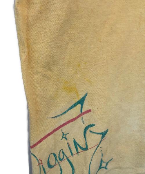 USED（ユーズド）USED (ユーズド) レコードTシャツ イエロー サイズ:Mの古着・服飾アイテム