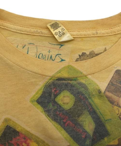 USED（ユーズド）USED (ユーズド) レコードTシャツ イエロー サイズ:Mの古着・服飾アイテム