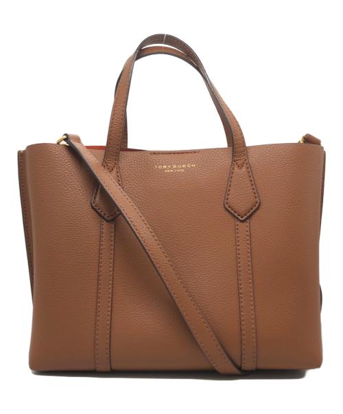 TORY BURCH（トリーバーチ）TORY BURCH (トリーバーチ) 2WAYハンドバッグ ブラウンの古着・服飾アイテム