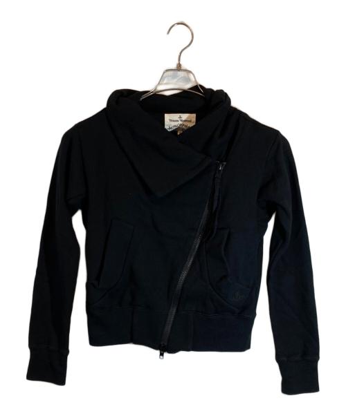 Vivienne Westwood ANGLOMANIA（ヴィヴィアンウエストウッドアングロマニア）VIVIENNE WESTWOOD ANGLOMANIA (ヴィヴィアンウエストウッドアングロマニア) ジップアップスウェットジャケット ブラック サイズ:SIZE 36の古着・服飾アイテム