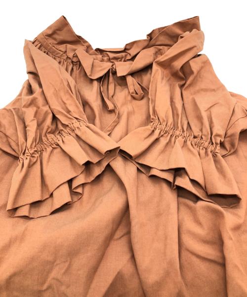 Vivienne Westwood RED LABEL（ヴィヴィアンウエストウッドレッドレーベル）Vivienne Westwood RED LABEL (ヴィヴィアンウエストウッドレッドレーベル) ギャザーリボンブラウス ブラウン サイズ:2の古着・服飾アイテム