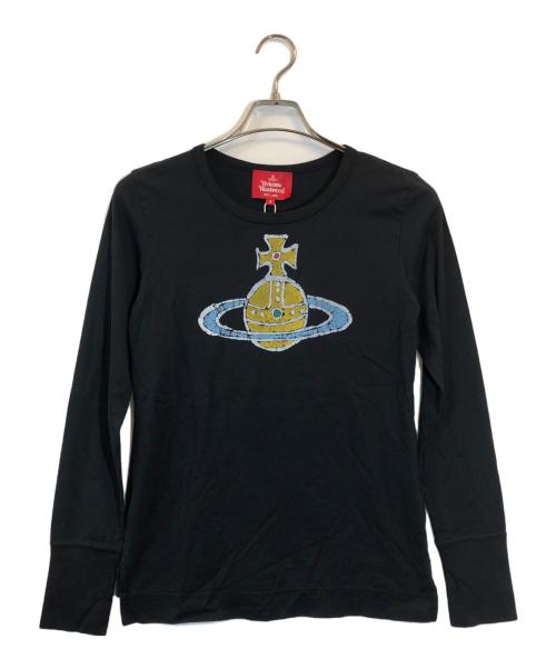 Vivienne Westwood RED LABEL（ヴィヴィアンウエストウッドレッドレーベル）Vivienne Westwood RED LABEL (ヴィヴィアンウエストウッドレッドレーベル) オーブプリントカットソー ブラック サイズ:SIZE Sの古着・服飾アイテム
