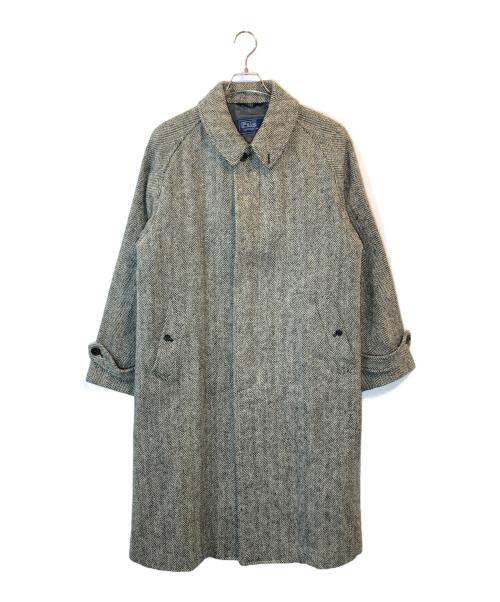 POLO RALPH LAUREN（ポロ・ラルフローレン）POLO RALPH LAUREN (ポロ・ラルフローレン) ヘリンボーンバルマカーンコート ブラック×ホワイト サイズ:下記参照の古着・服飾アイテム